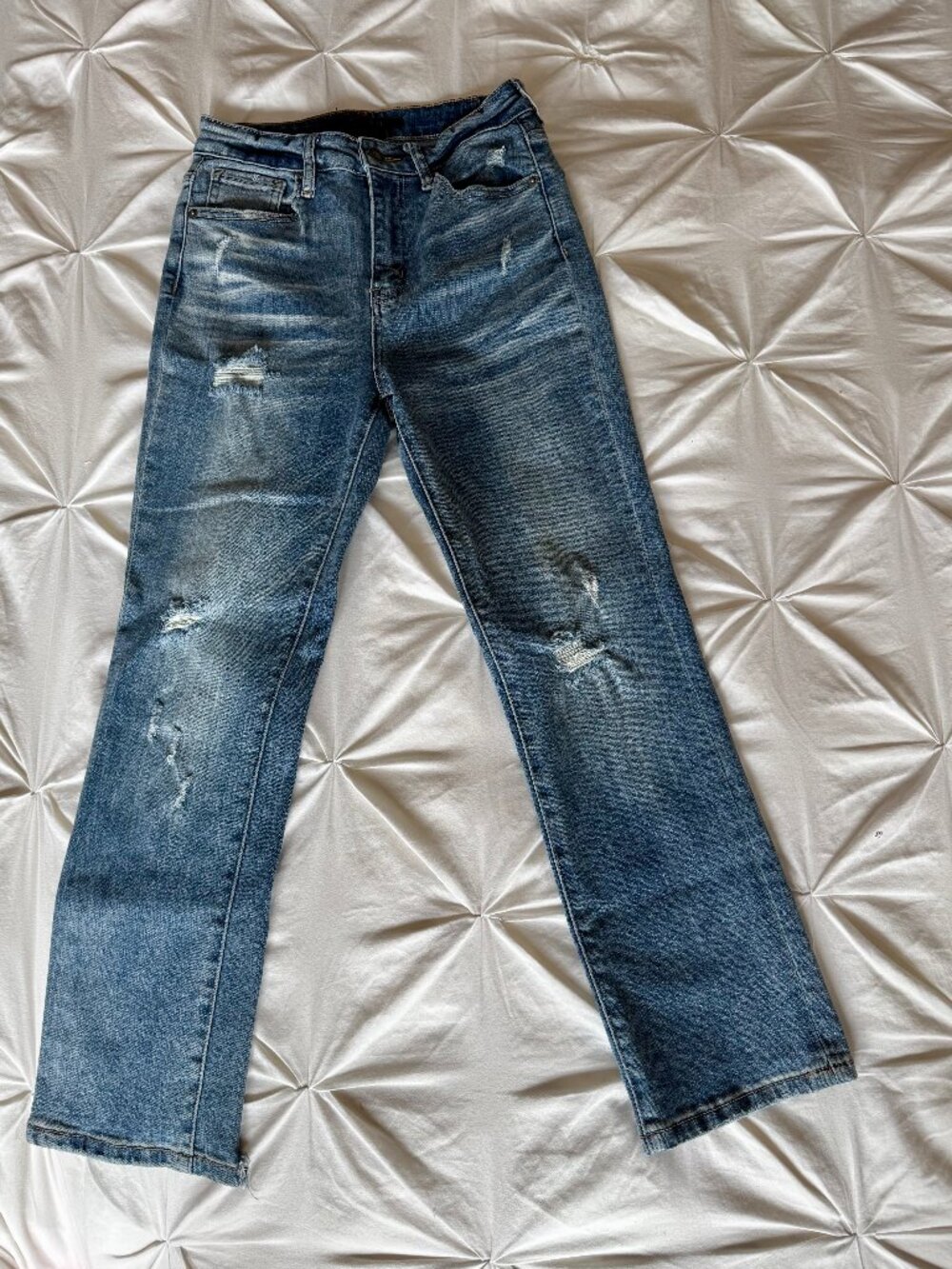 Risen distressed blue jeans - size 25